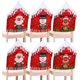 thumbnail image 1 of Funda para silla navideña, decoración navideña, sombrero, muñeco de nieve, accesorios de Papá Noel, suministros para restaurante, comedor, fiesta, cumpleaños, boda (6 piezas), 1 of 5