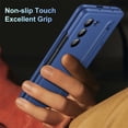 thumbnail image 4 of ELEHOLD for Samsung Z Fold 6 Case, Rugged Slim S Pen & Pen Holder Invisible Kickstand Hinge Protection Anti-Scratch Shockproof Protective Case with Screen Protector for Samsung Z Fold 6,Blue, 4 of 7