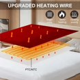 thumbnail image 4 of TEMOGU-Heated Blanket Twin Electric Blanket Throw, Soft Flannel Fast Heating Blanket Warm with 3 Heating Level 8-Hour Auto Shut Off Overheating Protection, Machine Washable, Red (62x84), 4 of 4
