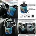 thumbnail image 5 of Yuyamidu Sea Turtle Car Seat Cover Full Set of 15 Blue Board Steering Wheel Cover Seat Belt Strap Pads Cup Coasters Trash Bag Air Vent Storage Bag Rearview Mirror Cover Keychain Auto Accessories, 5 of 7