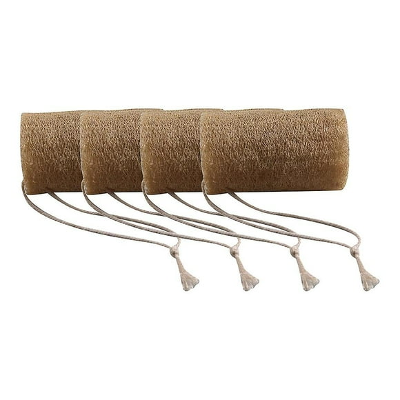 Toalla Loofah para baño y ducha, 4 unidades, Lackingone Natural