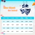 thumbnail image 2 of Usaibhir Girls Swimsuit 3 Piece Bathing Suits Criss Cross Bikini Set with Cover Up Skirts Girls' Swimwear 8-14 Years, 2 of 8