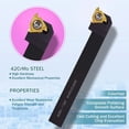thumbnail image 4 of 21Pcs Indexable Lathe Turning Tool Kit Metal Lathe Tool Holder Turning Inserts, 4 of 8