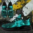 thumbnail image 6 of Coolcustomize Men's Teal & Cosmic Galaxy Sneakers with -Absorbing Midsole Suspension, Lightweight Breathable Sneakers Suitable for Casual Wear, Running, Womens Street Style Trainer (Teal Space Print), 6 of 9