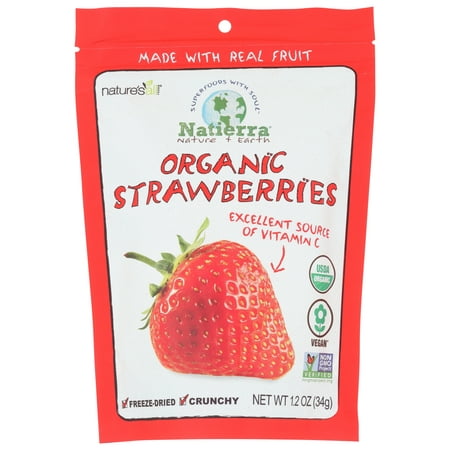 Natierra, Strawberries, Freeze Dried, 1.2 oz