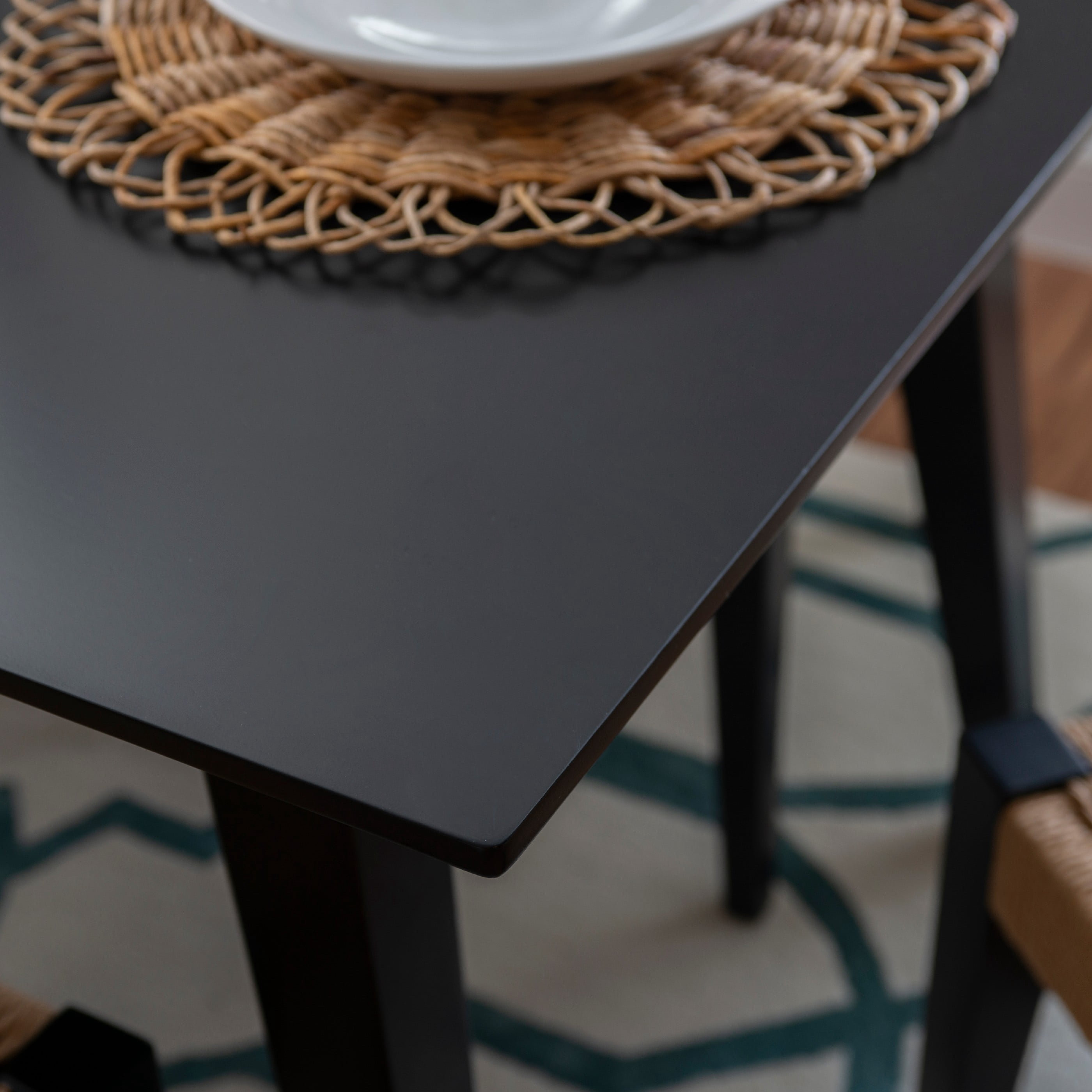 Powell Crawford Indoor Dining Table, Black