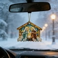 thumbnail image 4 of Nativity Scene Pendant Ornaments, Detailed Christmas Religious Decorations for Xmas Tree, Mantel & Home, Meaningful Jesus Birth Hanging Decor for Holiday & Church Use, 3.15*3.15in, B, 4 of 5