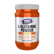 NOW Sports Nutrition, L-Glutamine Pure Powder, Nitrogen Transporter*, Amino Acid, Unflavored, 1-Pound