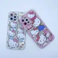 thumbnail image 3 of Sanrio Hello Kitty Transparent Phone Case For IPhone 14 15 13 12 11 Pro Max Mini XR XS 7 8 6 6S Plus Cute Soft Protective Cover LXY, 3 of 6