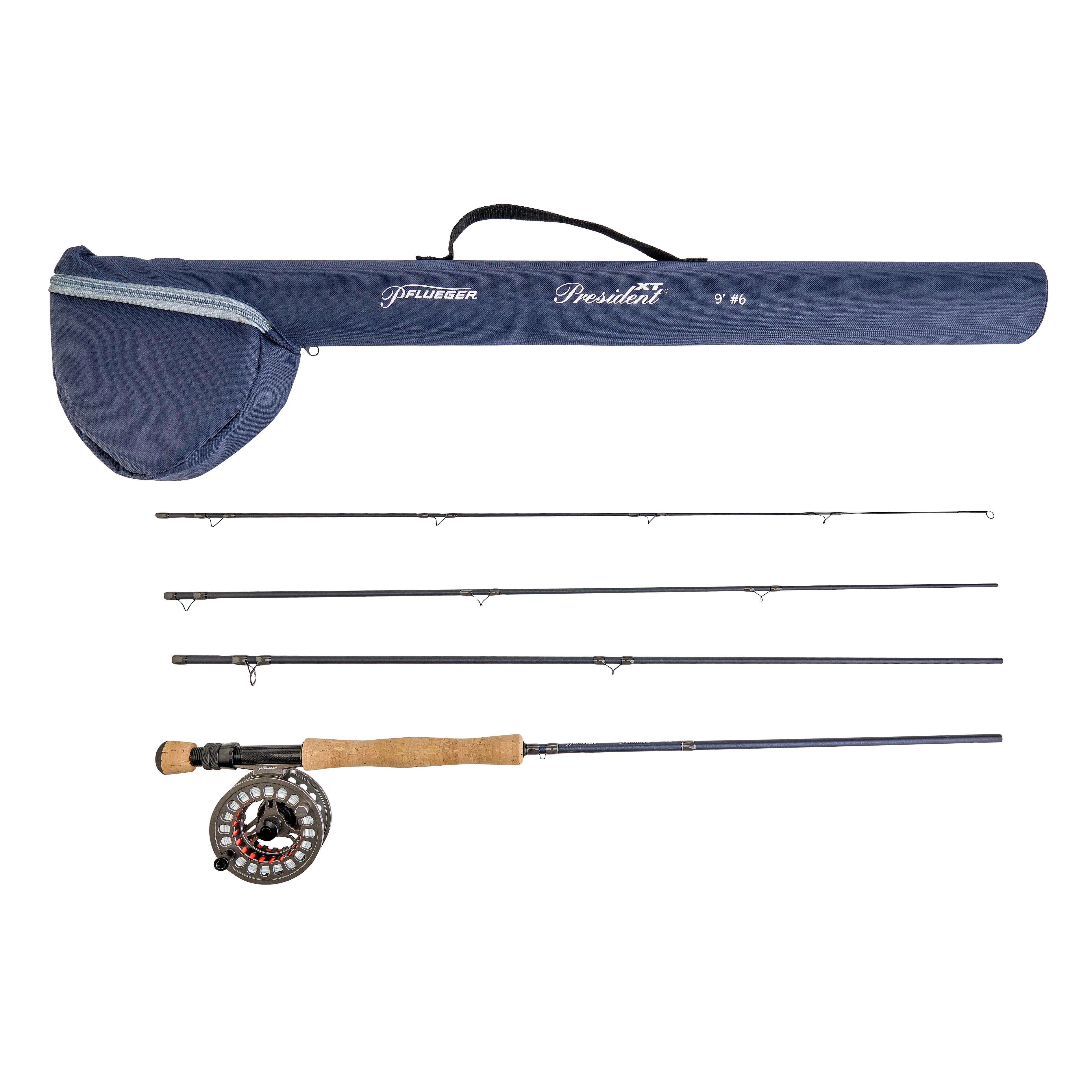 Pflueger President XT Fly Fishing Combo, 9' Light Rod, 6/7/8 Size Reel