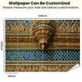 thumbnail image 3 of Peel and Stick Wallpaper Waterproof Glass Mosaic Wall Design Thai Temple Wall Mural Decor Self Adhesive and Removable 100in x 144in, 3 of 8