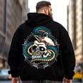 thumbnail image 2 of Big and Tall Men Hoodie Plus Size Hooded Sweatshirt Fleece Pullover 3XLT H2 5KPC G04, 2 of 8