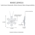 thumbnail image 6 of Rosec Jewels Lab Grown Diamond Snowflake Pendant Necklace for Women (EF-VS Quality Certified) - Ready to Gift for Christmas, 925 Sterling Silver, 6 of 7
