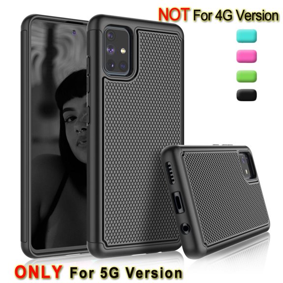 Galaxy A51 Case, [5G Version] Galaxy A51 Cute Case, Takfox Shock Absorbing Case Rubber Silicone   Plastic Scratch Resistant Bumper Grip Sturdy Hard Case Cover for Samsung Galaxy A51- Black