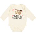 thumbnail image 3 of Inktastic My First Valentines Day Baby Sloth Boys or Girls Long Sleeve Baby Bodysuit, 3 of 5