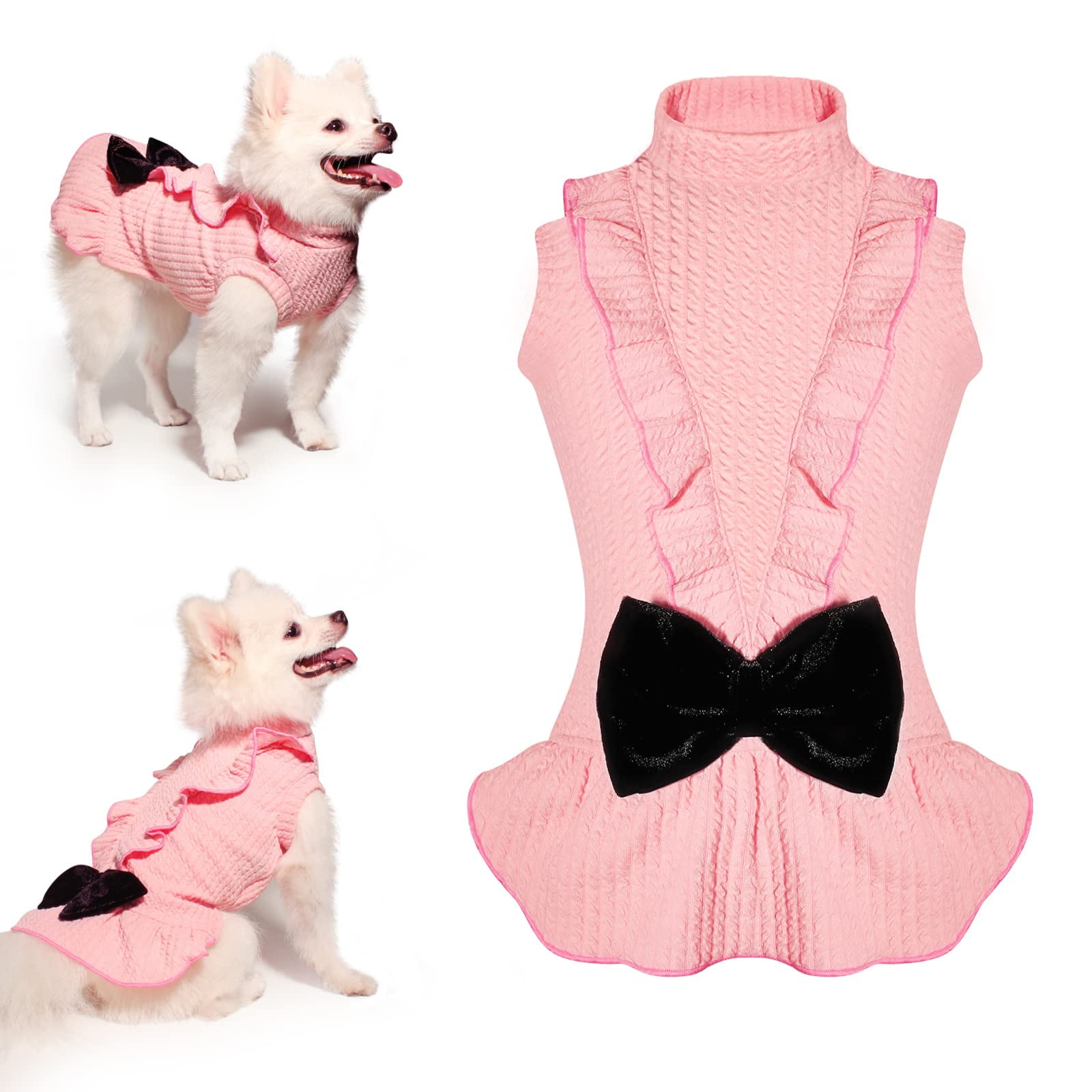 PUMYPOREITY Tutu Skirt for Small Medium Girl Dogs, Sweet Dog Princess Dresses, Cute Dog Dress Pet Dress for French Bulldog Yorkie, Puppy Clothes