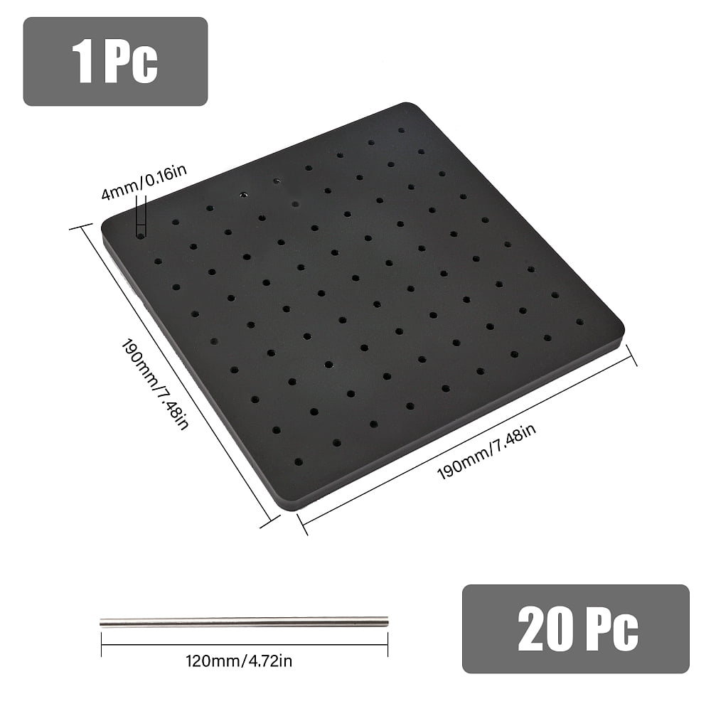 Square Acrylic Crochet Blocking Board with 20Pcs 304 Stainless Steel Bar Granny Squares Blanket Crochet Blocking Boards DIY