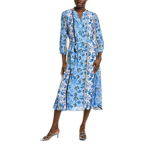 Elie Tahari womens  Mila Print Dress, m, Blue