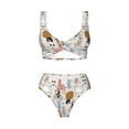 thumbnail image 4 of Daiia Hand Drawn Animals Women's Bikini Set Two Piece Swimsuit High Waisted Bikini Adjustable Straps Bikini Perfect for Beach, Pool, and Summer Vacation-Medium, 4 of 9