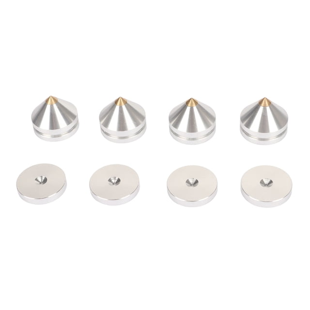 Uds almohadilla de aislamiento de altavoz amplificador de absorción de impacto alfombrilla de aislamiento de picos para tocadiscos amplificadores de altavoz subwoofer plateado