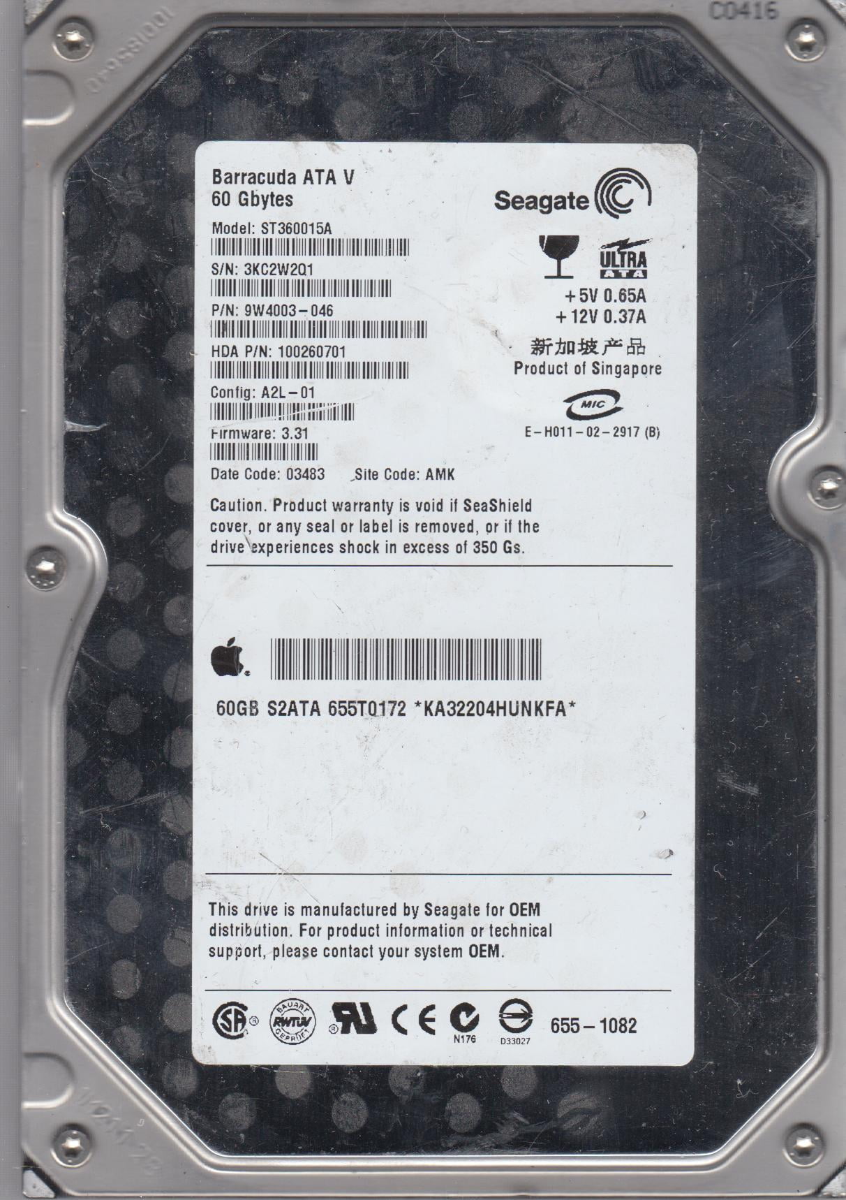 Seagate 4TB BarraCuda SATA 6Gb/s 256MB Cache 3.5-Inch Internal