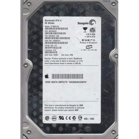 Seagate Barracuda 60 GB Internal Hard Drive Disk  ST360015A price history on PriceWatchPro