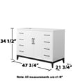 thumbnail image 7 of Wyndham Collection Wch818148s-Cxsxx-Mxx Amici 48" Single Free Standing Vanity Cabinet Only, 7 of 7