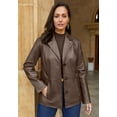 thumbnail image 5 of Jessica London Women's Plus Size Leather Blazer, 5 of 5