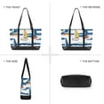 thumbnail image 6 of FORMRS Canvas Laptop Tote Bag for Women with 15.6" Computer Compartments Shoulder Handbag, Dark Blue Hand Drawn Sailboats, 6 of 7