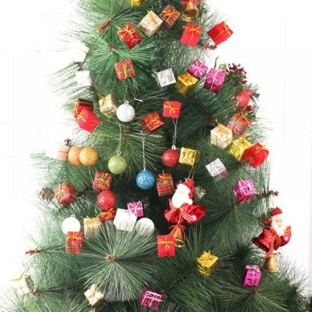 

Christmas Tree Decor 48 Pcs Mini Christmas Assorted Color Foil Boxes Handmade Gift Boxes Tree Ornaments Assorted Colors