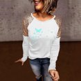 thumbnail image 2 of Blusa informal de manga larga con estampado de lentejuelas para mujer Pompotops FGAJ313, 2 of 6