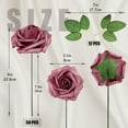 thumbnail image 2 of 50pcs Artificial Flowers Foam Fake Rose with Stems 12 Leaves Real Looking Faux Roses for Wedding Bouquets Bridal Shower Centerpieces Arrangements Party Tables Decorations DIY (50, Dusty Pink), 2 of 11