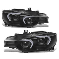 DNA Motoring 	For 12-15 BMW F30 3-Series Sedan LED DRL Switchback Dual Projector Headlight Lamps Pair
