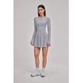 thumbnail image 2 of PISONIC Women Tennis Dress Long Sleeve Athletic Outfit with Built in Shorts Mini Golf Workout Dress with Pockets, 2 of 8