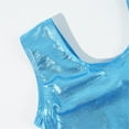 thumbnail image 5 of Sleeveless Shiny Girls Gymnastic Dance Trainingwear Tank Leotard With Short Suit, 5 of 7