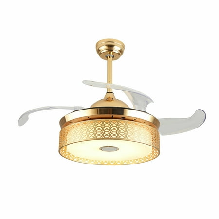 

42 Bluetooth Ceiling Fan LED Chandelier Light W/ Remote Control for Living Room