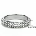 thumbnail image 2 of Luxe Jewelry Designs Women's High Polished Stainless Steel Classic Wedding Ring with Crystal - Size, 2 of 4