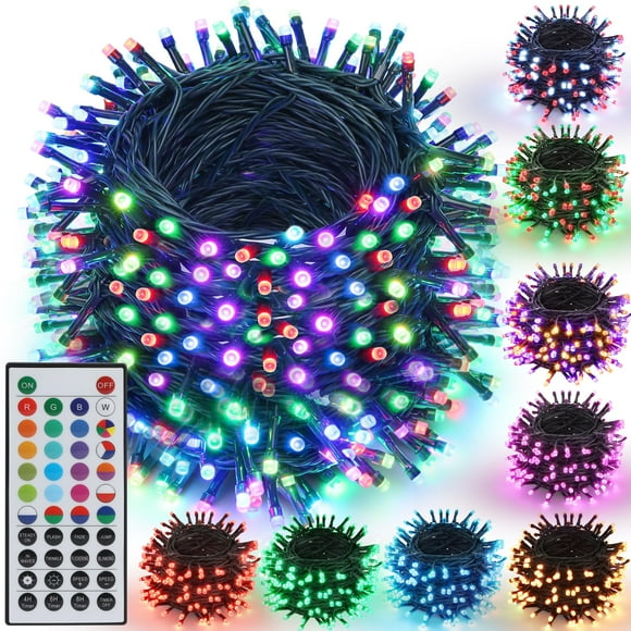 Guirnalda de luces navideñas Joomer que cambian de color, 500 LED
