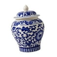 thumbnail image 5 of Ceramic Ginger Jar Asian Ginger Jar Vintage Style Decorative Chinese Vase Porcelain Jars for Living Room Office Table Decoration Weddings Blue Flower, 5 of 9