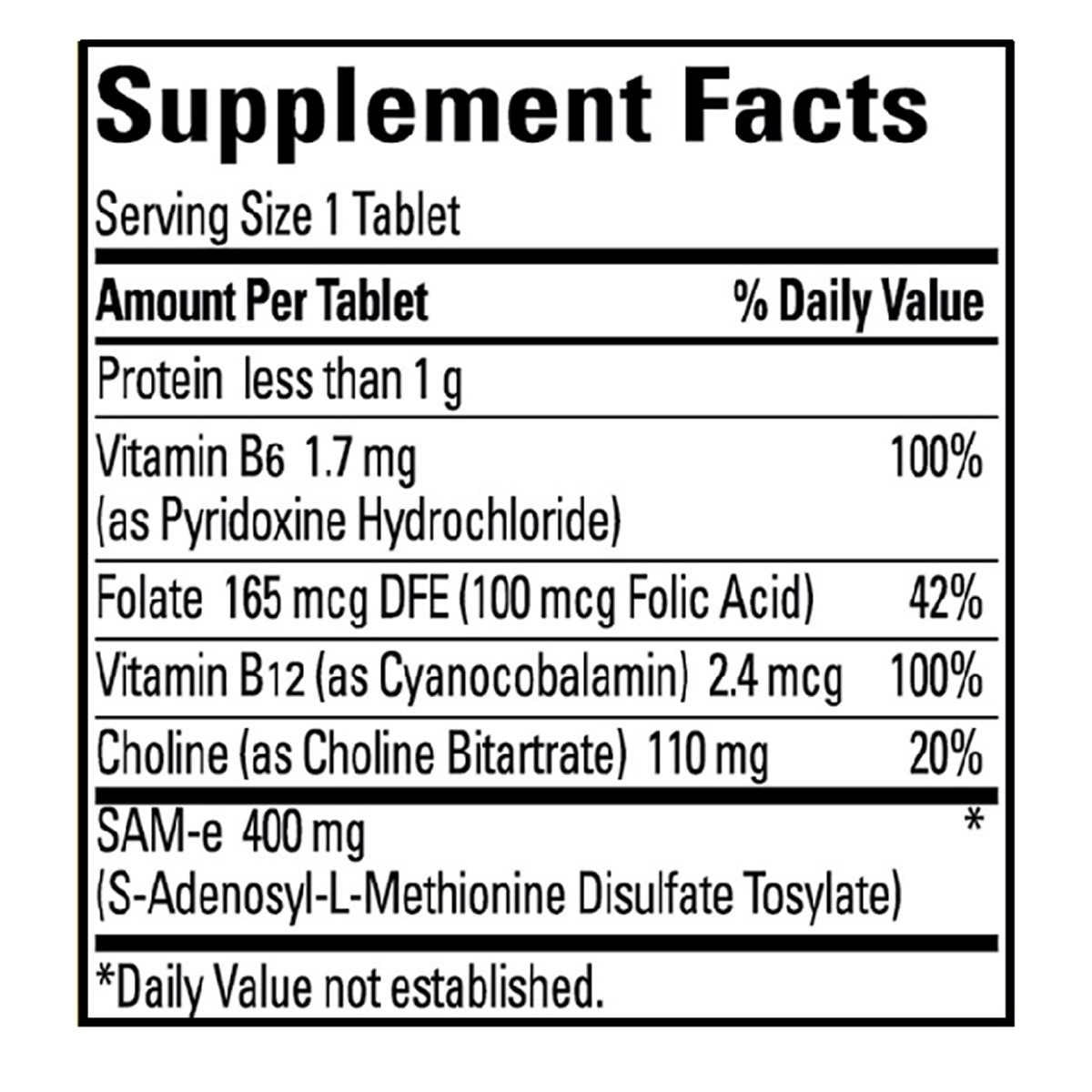 Nature Made SAM-e Advanced 400mg., 60 Tablets