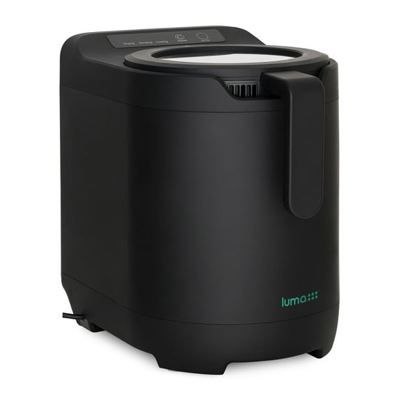 Luma Electric 2.5L Black Countertop Composting Bin with Odor-Free Activated Carbon Filtration