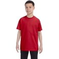 thumbnail image 1 of Hanes T-Shirt en Coton pour Garçons (5450) - Rouge Profond - S, 1 of 1