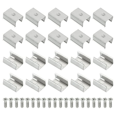 Uxcell LED Strip Clips, 120pcs Stainless Steel Mounting Brackets Fixing Clip for 9mm to 10mm LED Strip Lighting Cable