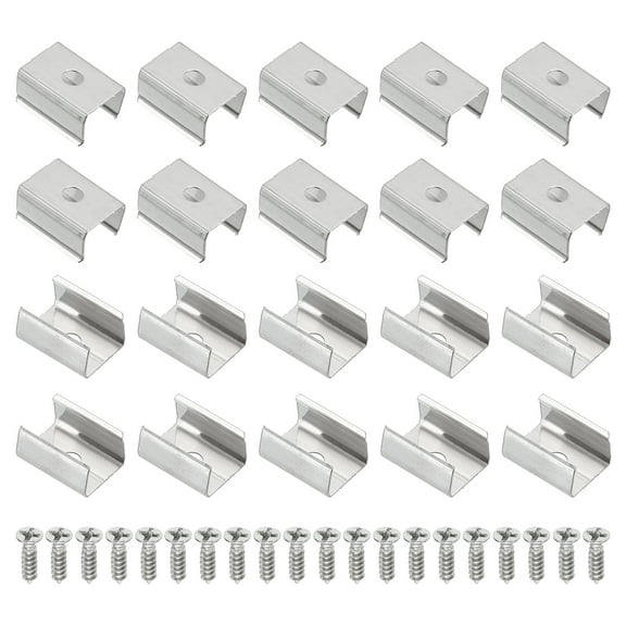 Uxcell LED Strip Clips, 120pcs Stainless Steel Mounting Brackets Fixing Clip for 9mm to 10mm LED Strip Lighting Cable