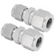 thumbnail image 4 of Conector de unión de doble férula para accesorios de tubo, 2 piezas, adaptador de accesorios de tubo de compresión, suministros industriales, uso conveniente, 4 of 8