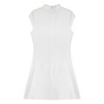 thumbnail image 4 of vastwit Womens Mock Neck Cap Sleeve Wedding Evening Party Dress Summer Casual A-Line Mini Dresses White S, 4 of 7