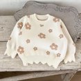 thumbnail image 6 of NOLDARES Baby Toddler Infant Girl Outfits Set for Winter Long Sleeve Sweatshirt + Elastic Waist Pants 2 Piece Clothes(Khaki,12-15 M), 6 of 9