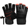 thumbnail image 2 of RDX Cow Hide Leather Gym Weight Lifting Gloves Training Fitness Exercise, 2 of 5