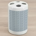thumbnail image 1 of Rain Ceramic Toothbrush Holder, Concept Repetitive Pattern Overlapping Clouds and Rainfalls, Decorative Versatile Countertop for Bathroom, 4.5" X 2.7", Pale Blue Blue Grey, 1 of 4