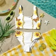 thumbnail image 6 of CCRFTGI Swimsuits for Child Girls Size 10-12 Two Piece Sets Swim Vacation Girls Bikini Beach Vacation Bathing Suits Summer Cute Floral Print Girls Clothes Swim Suit Kids Swimwear White 7-8 Years, 6 of 9